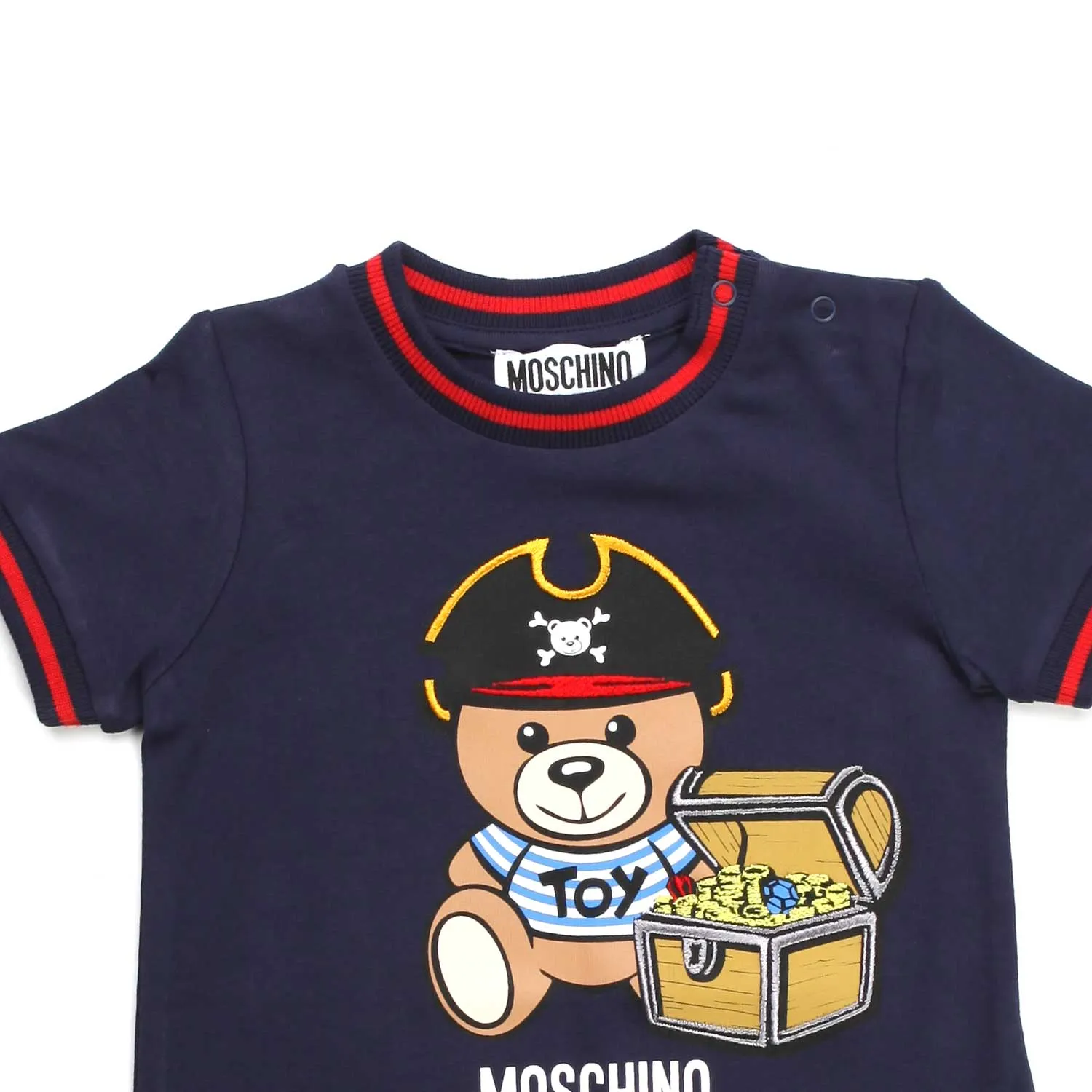 Moschino Teddy Bear Blue Romper Baby