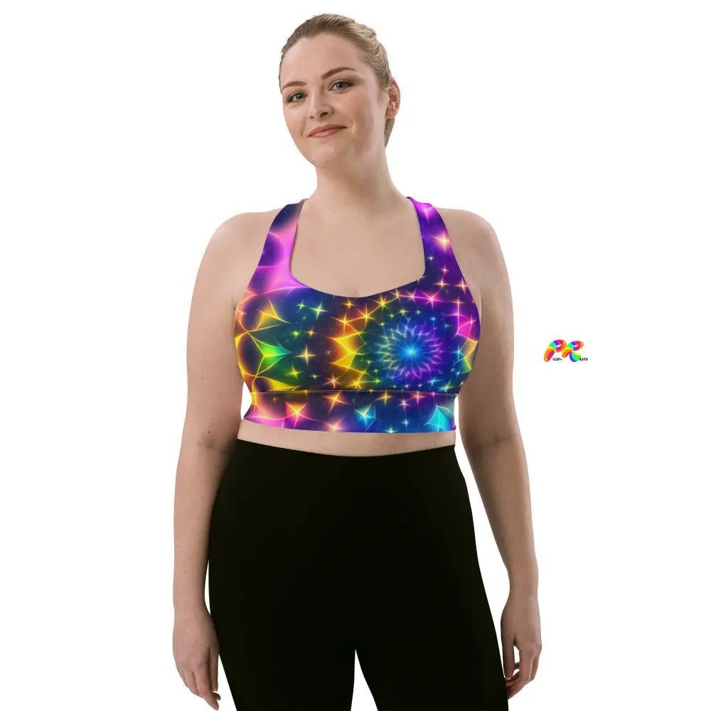 Neon Rave Sports Bra