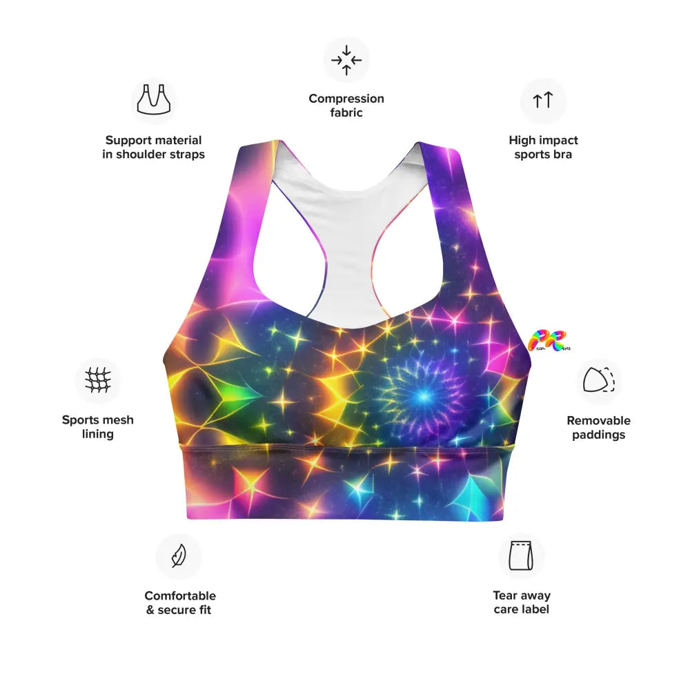 Neon Rave Sports Bra