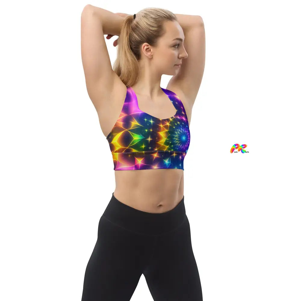 Neon Rave Sports Bra