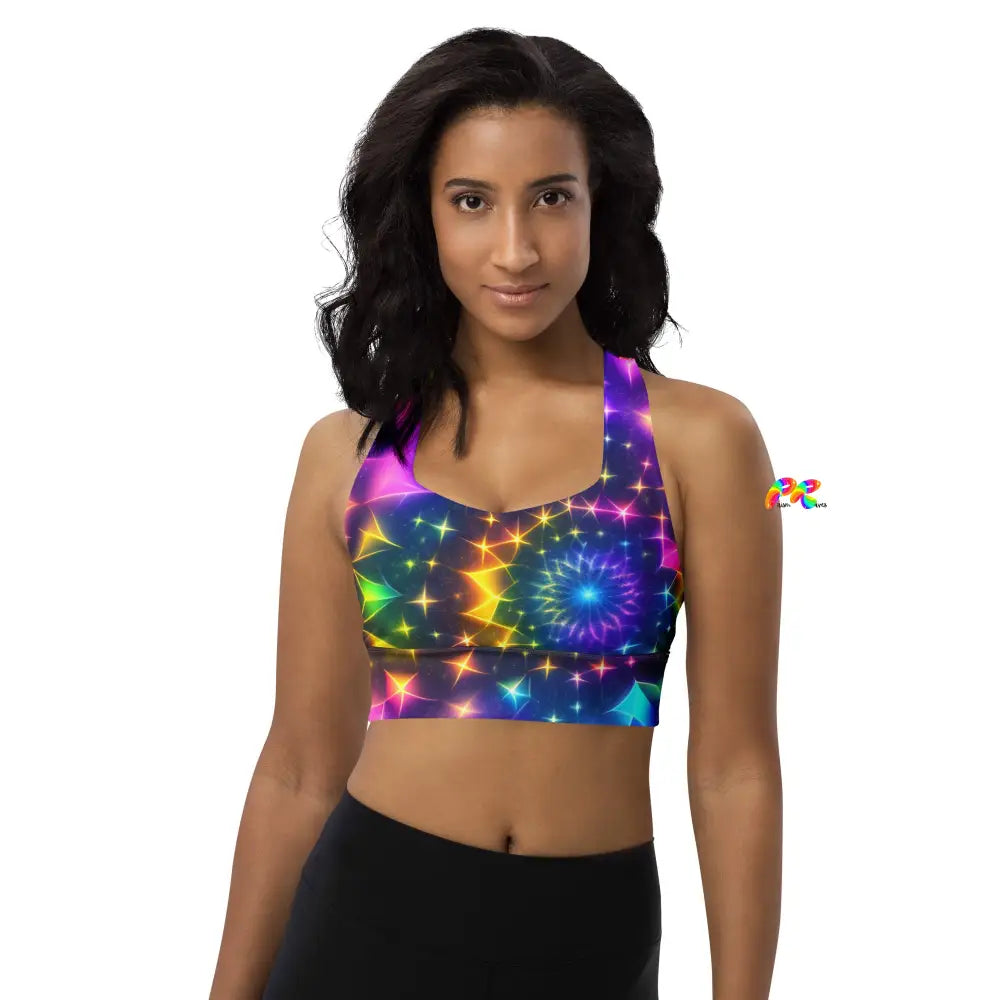 Neon Rave Sports Bra