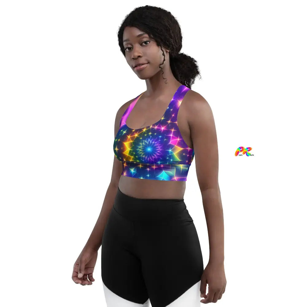 Neon Rave Sports Bra