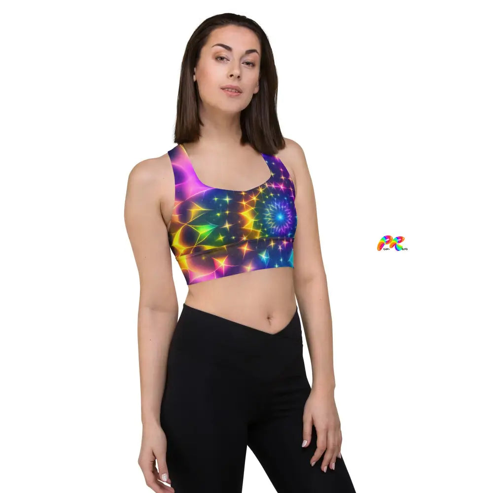 Neon Rave Sports Bra