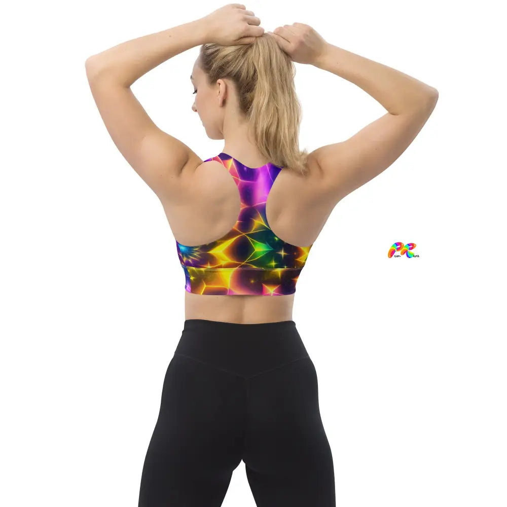 Neon Rave Sports Bra