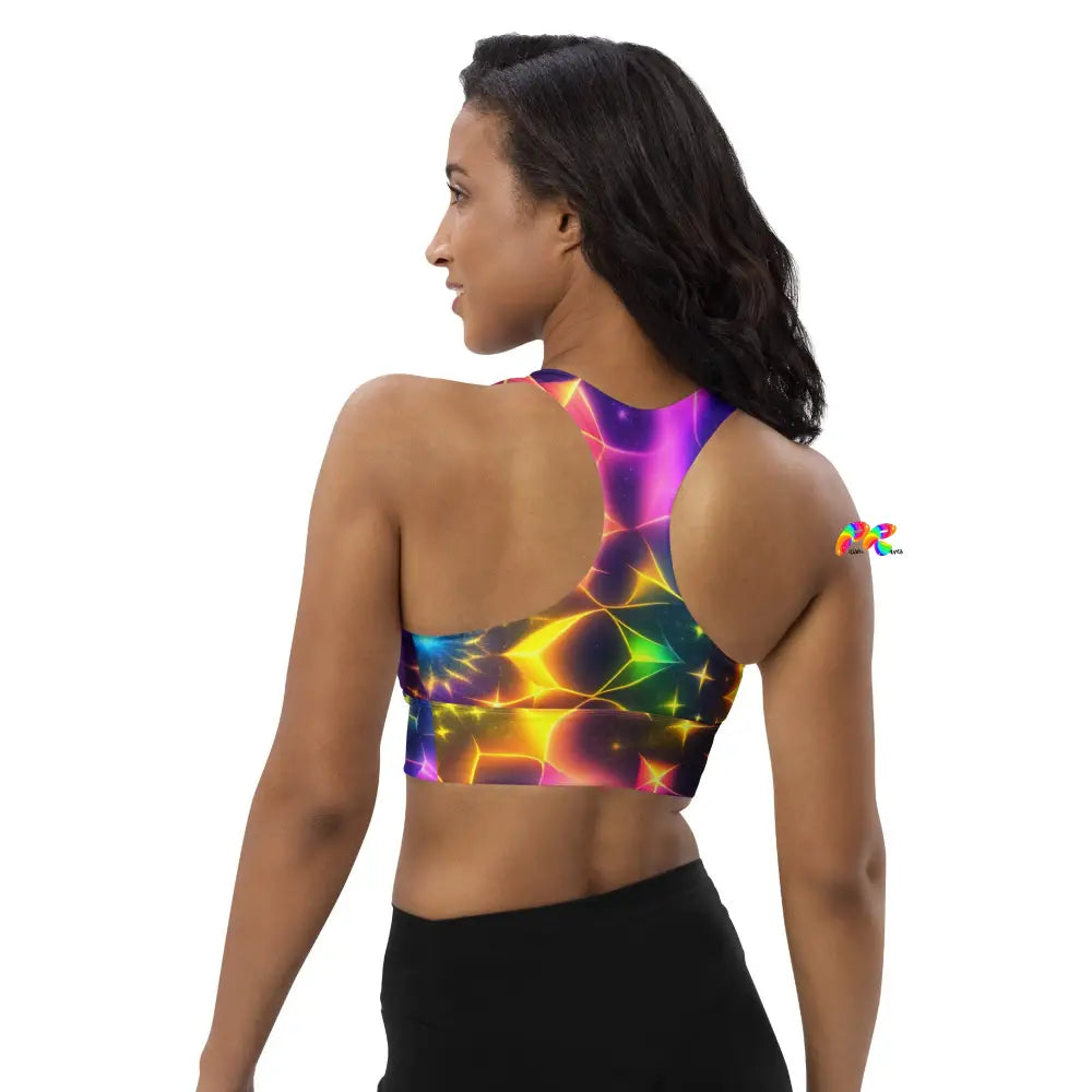 Neon Rave Sports Bra