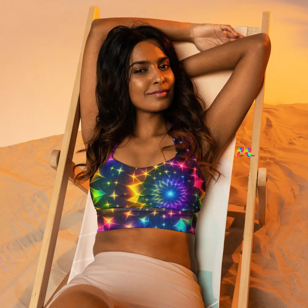 Neon Rave Sports Bra