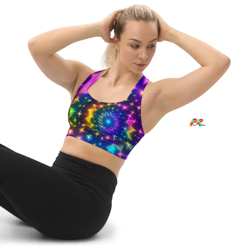 Neon Rave Sports Bra