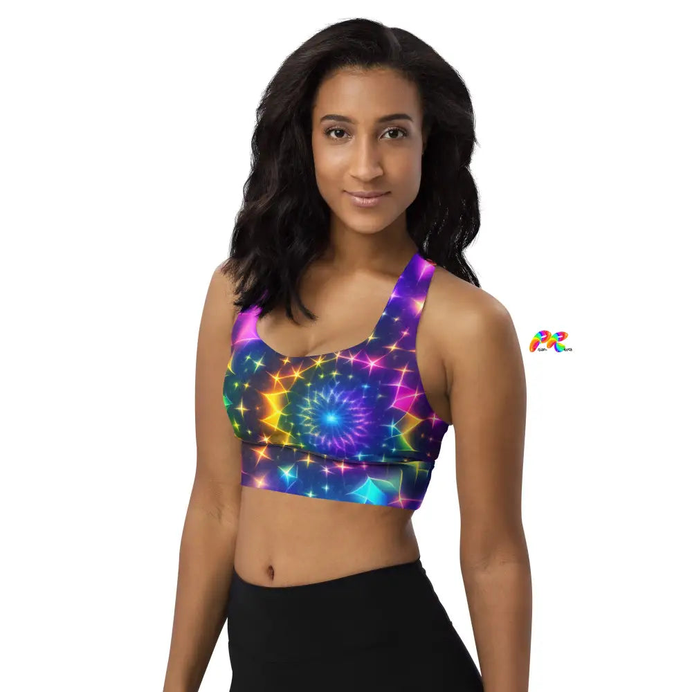 Neon Rave Sports Bra