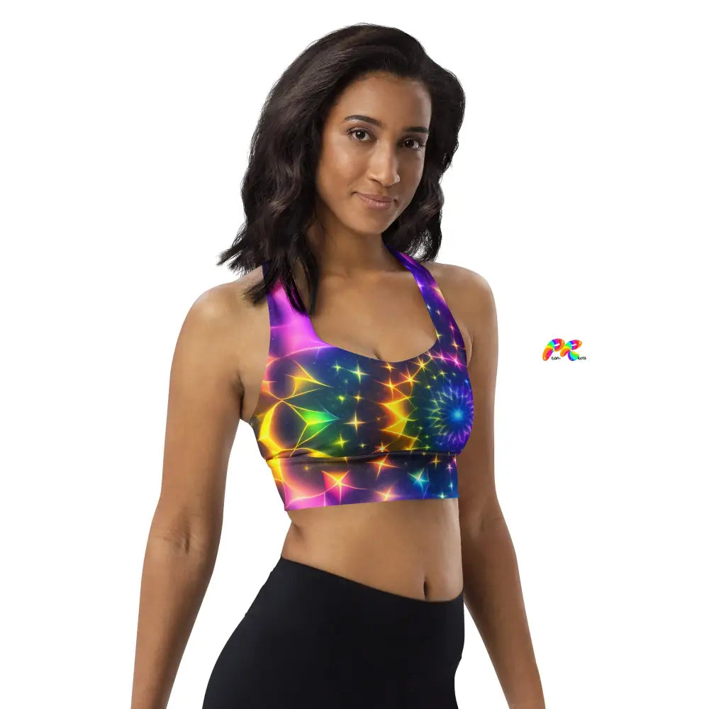 Neon Rave Sports Bra