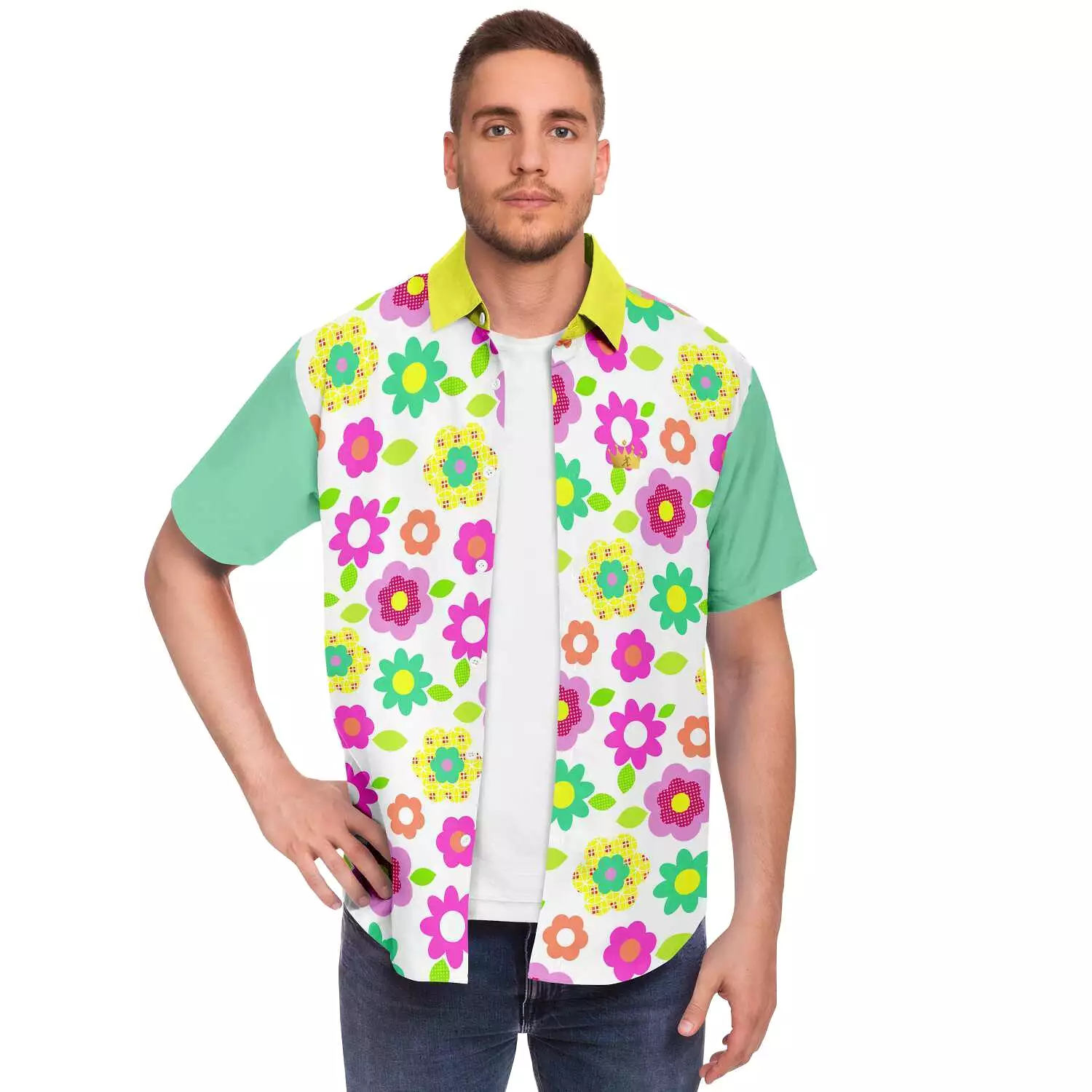 Short Sleeve Button Up Shirt - Oopsie Daisy Design