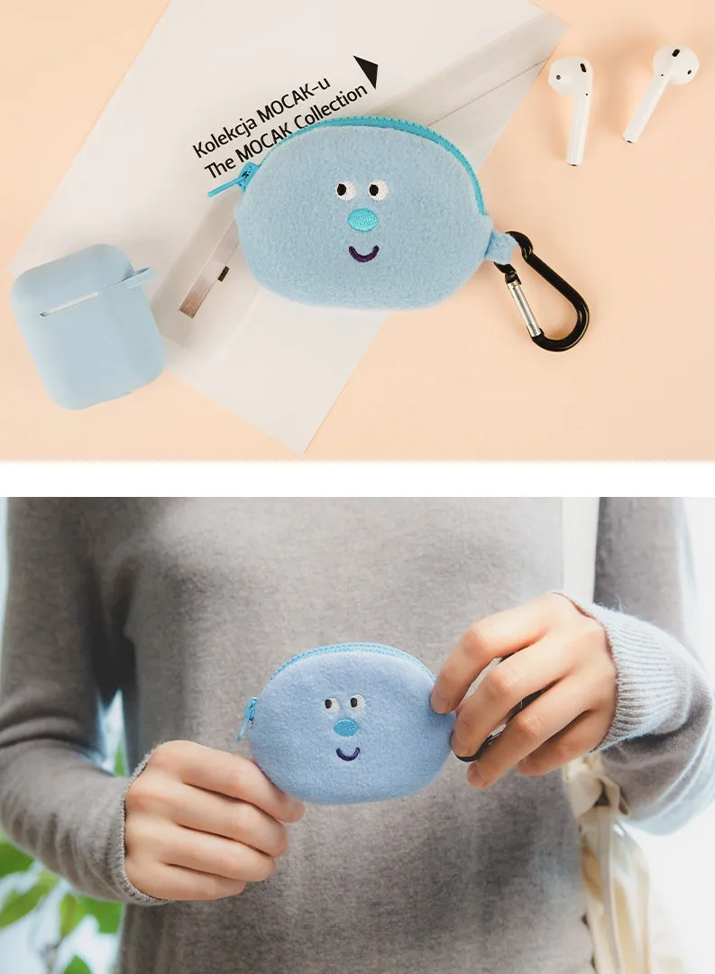 Orange Brown Blue Airpods Pouches Cute Characters Purses Handbags Soft Wallets Earphone Accessories Coins Travel