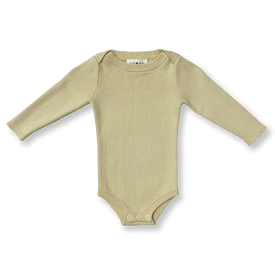 Organic Ribbed Essential Bodysuit - Pistachio