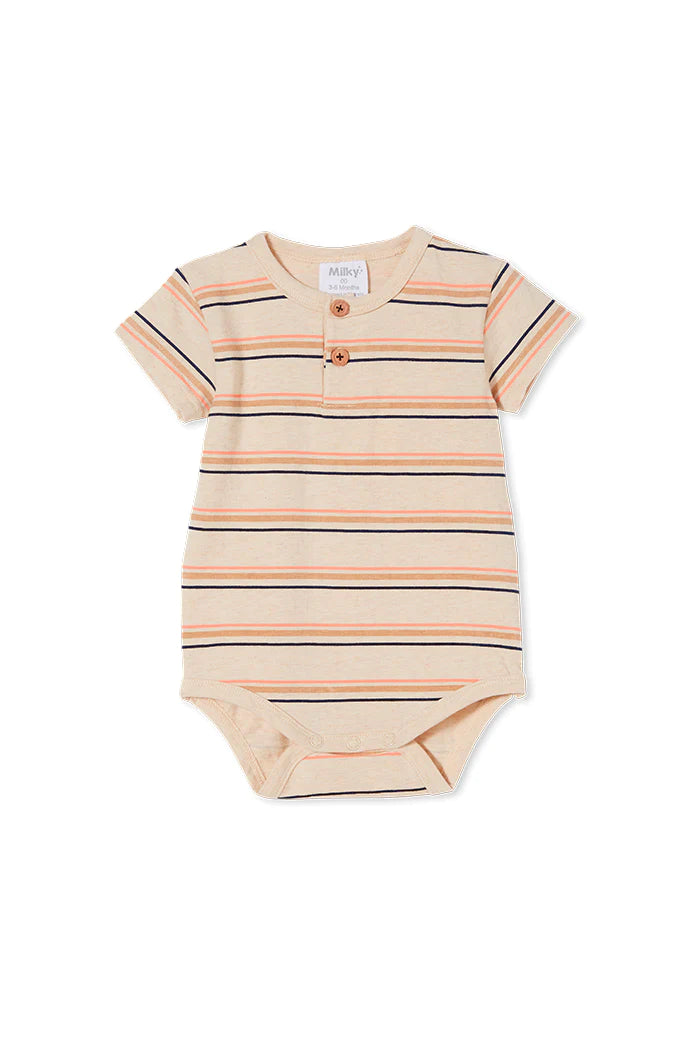 Organic Striped Baby Onesie