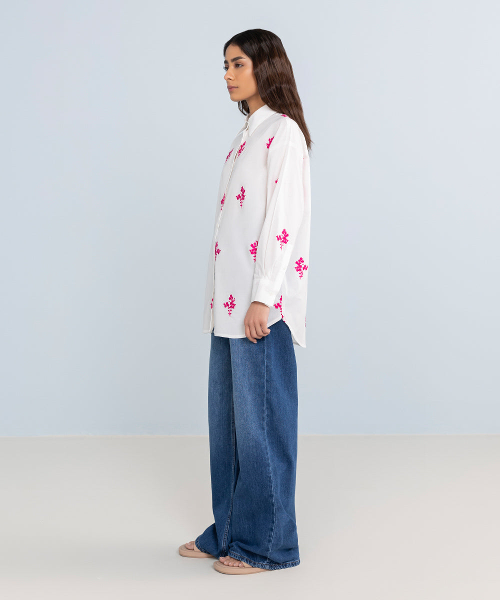 Oversized Embroidered Shirt – Trendy and Stylish