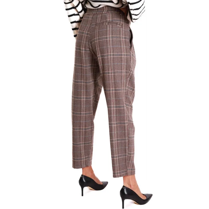 Brown Fantasy Check Baggy Pants