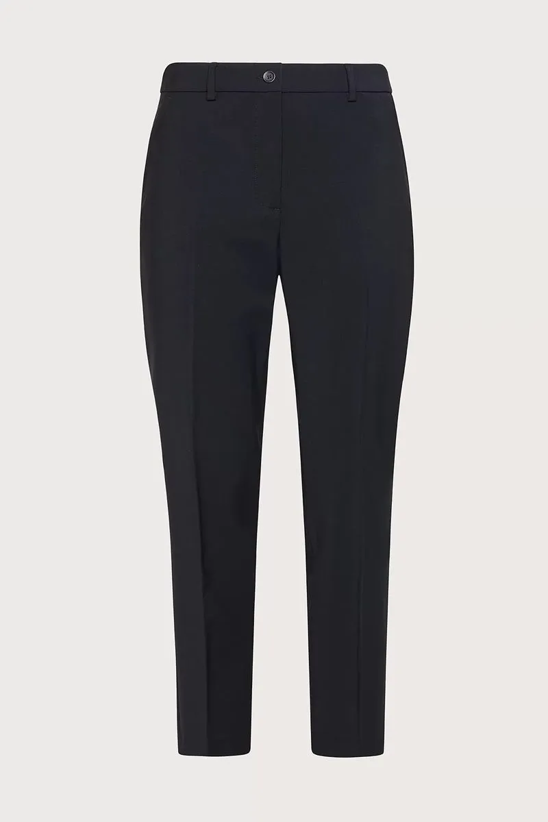 Blue women's slim fit ankle pants.