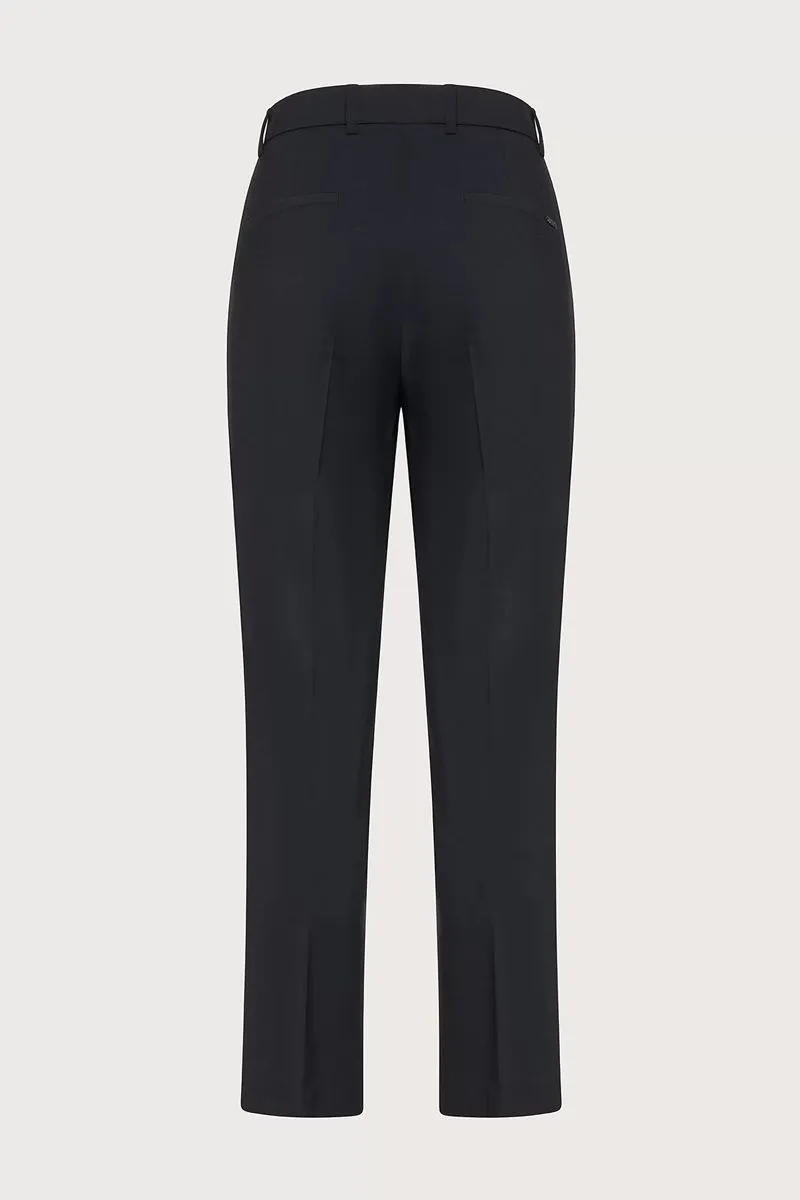 Blue women's slim fit ankle pants.