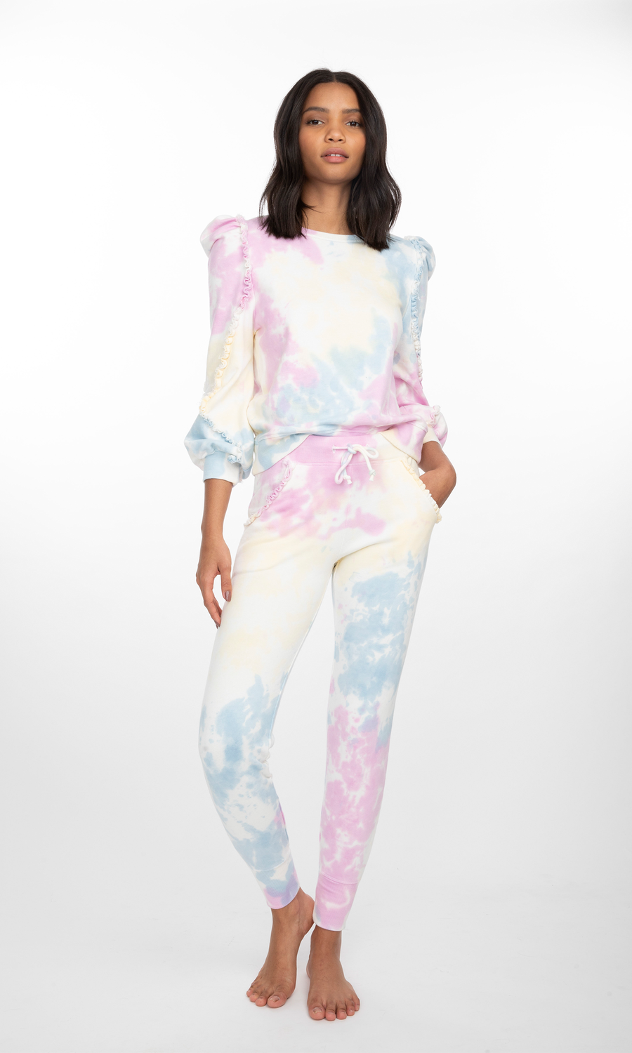 Pastel tie dye Kate sweatpants for Generation Love.