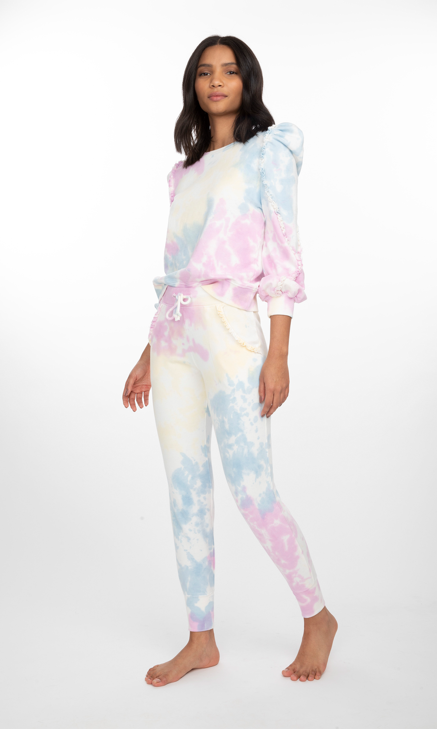 Pastel tie dye Kate sweatpants for Generation Love.