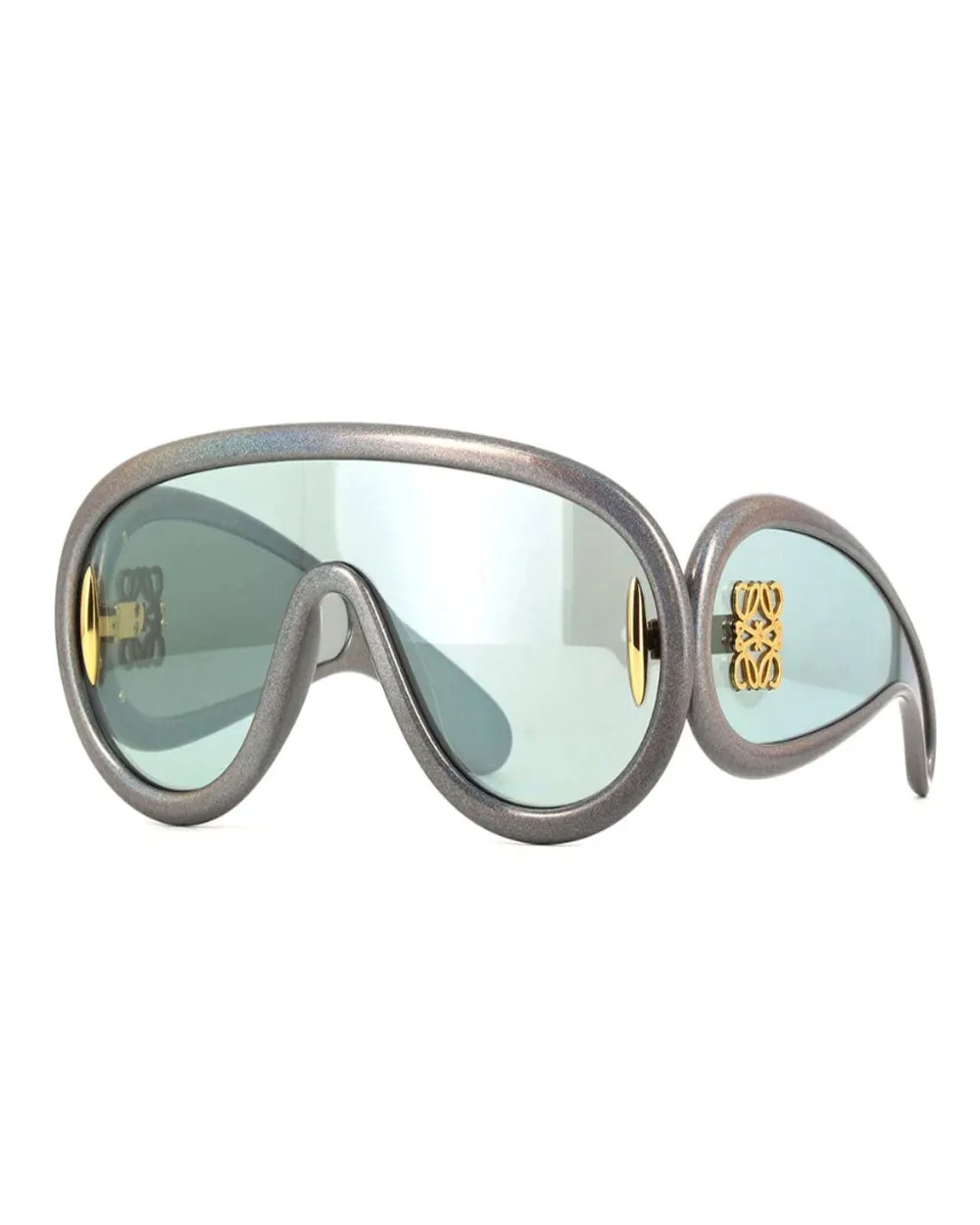 Paula's Ibiza Mask Sunglasses in Metallic Grey