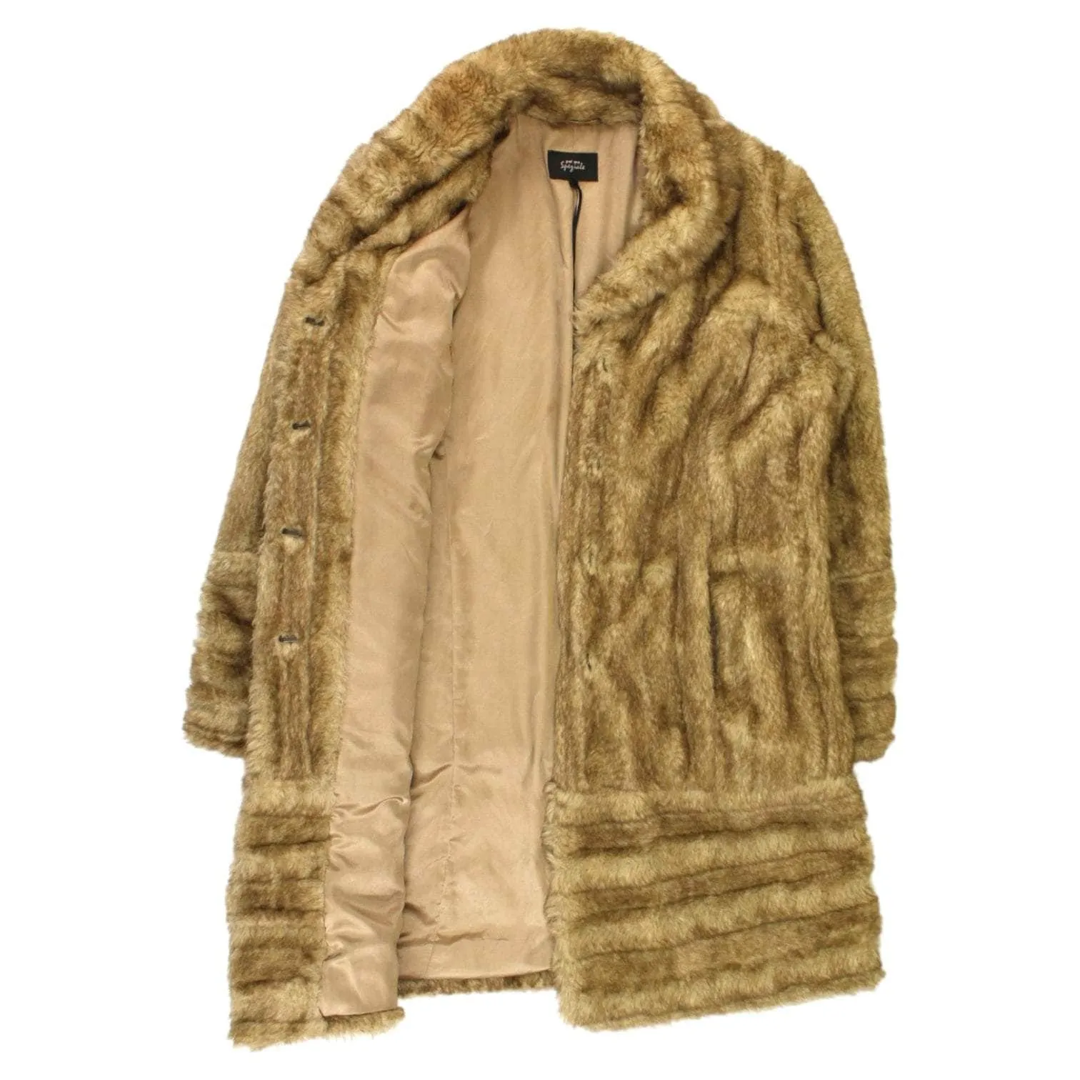 Per Una Brown & Cream Faux Fur Jacket