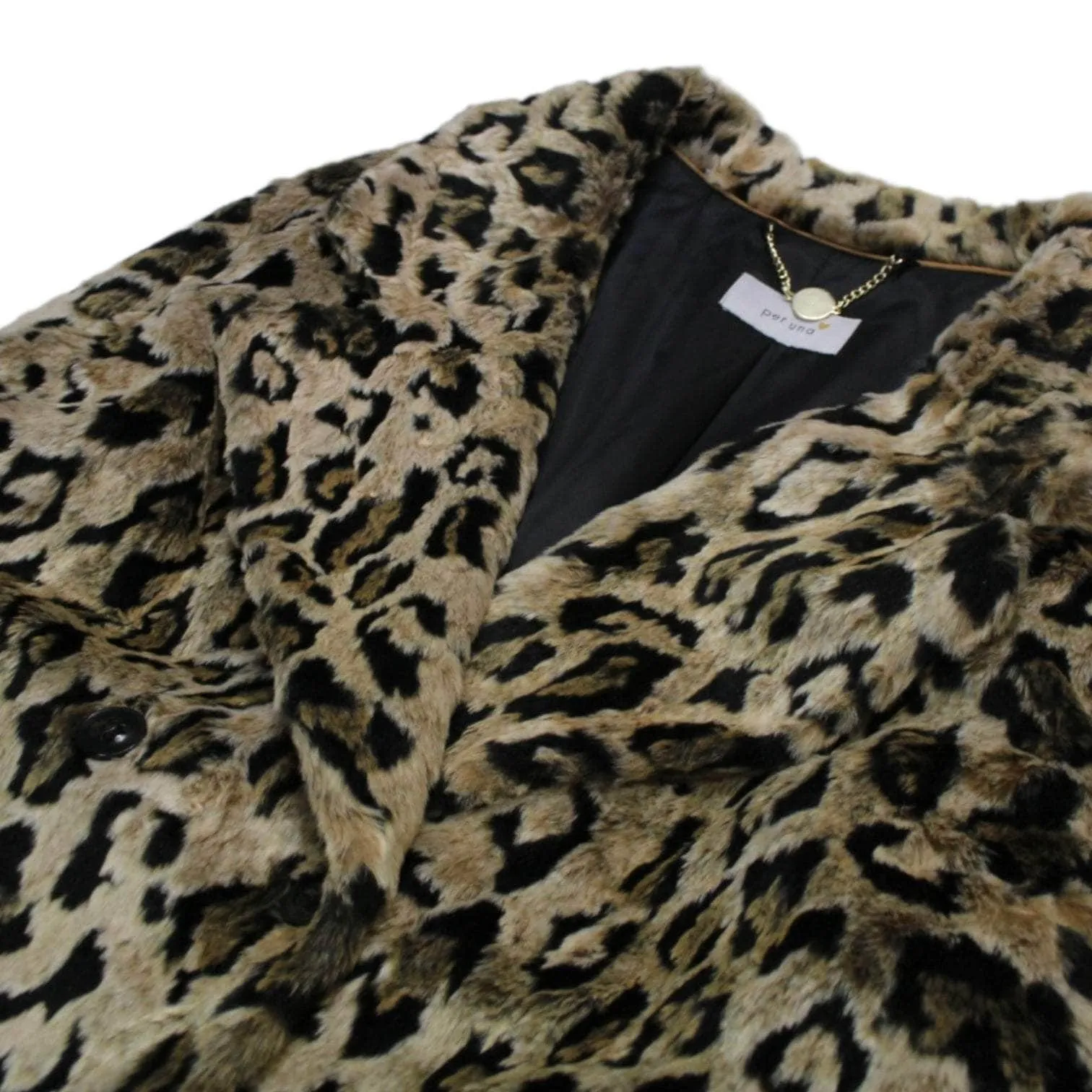 Per Una Cream Leopard Print Winter Coat