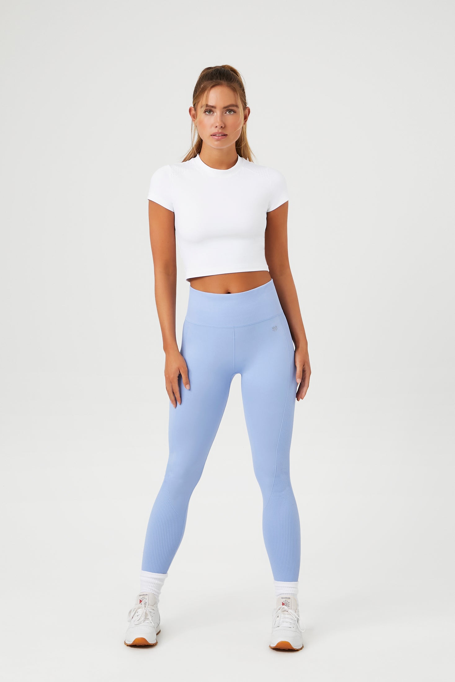 Perforated crop top for active wear