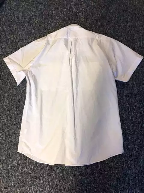 Pilot Shirt, Men's Short Sleeve White Shirt, Epaulette Loops - Grade A