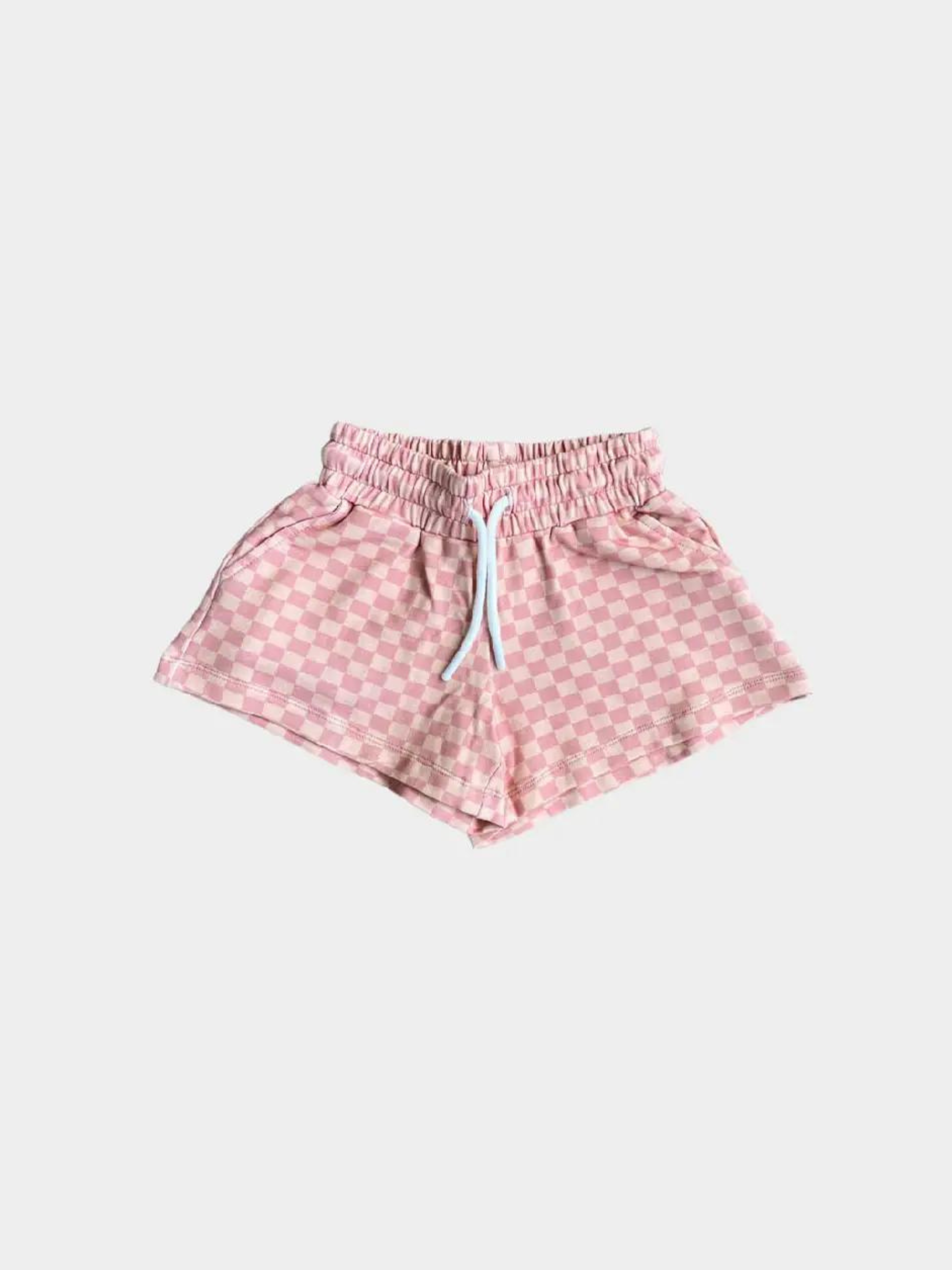 Pink Lemonade Check Sweatshort - Plus Size