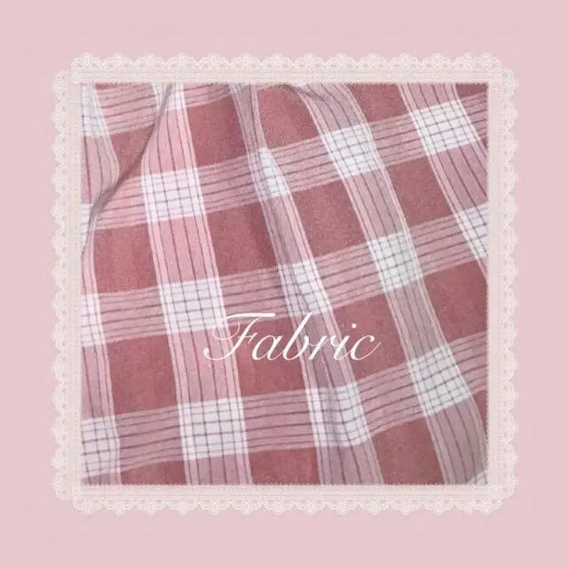 Pink Plaid Cute Princess Dress