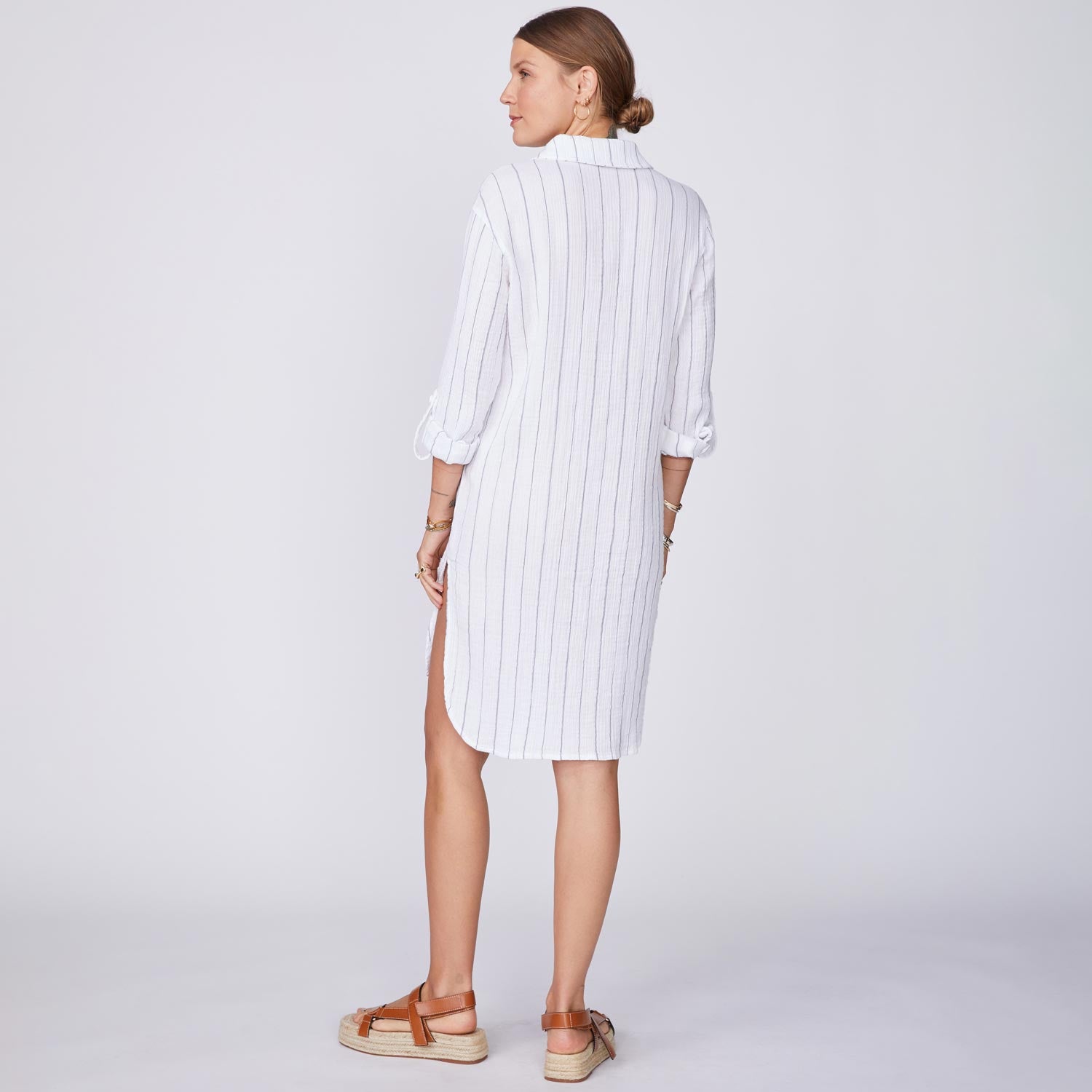 Pinstripe Gauze Dress