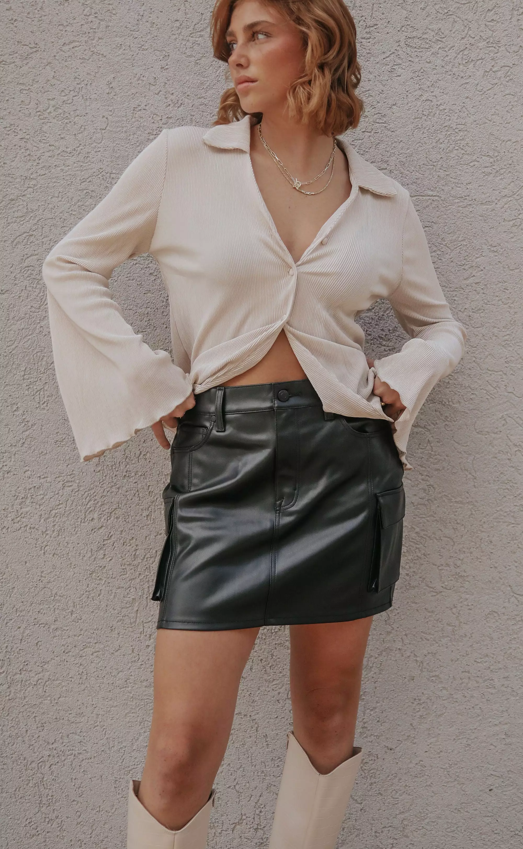 pistola rhea cargo mini skirt mid rise