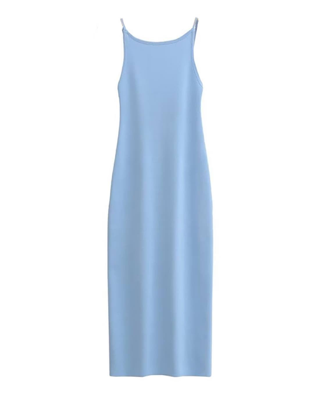 Plain Knit Midi Dress