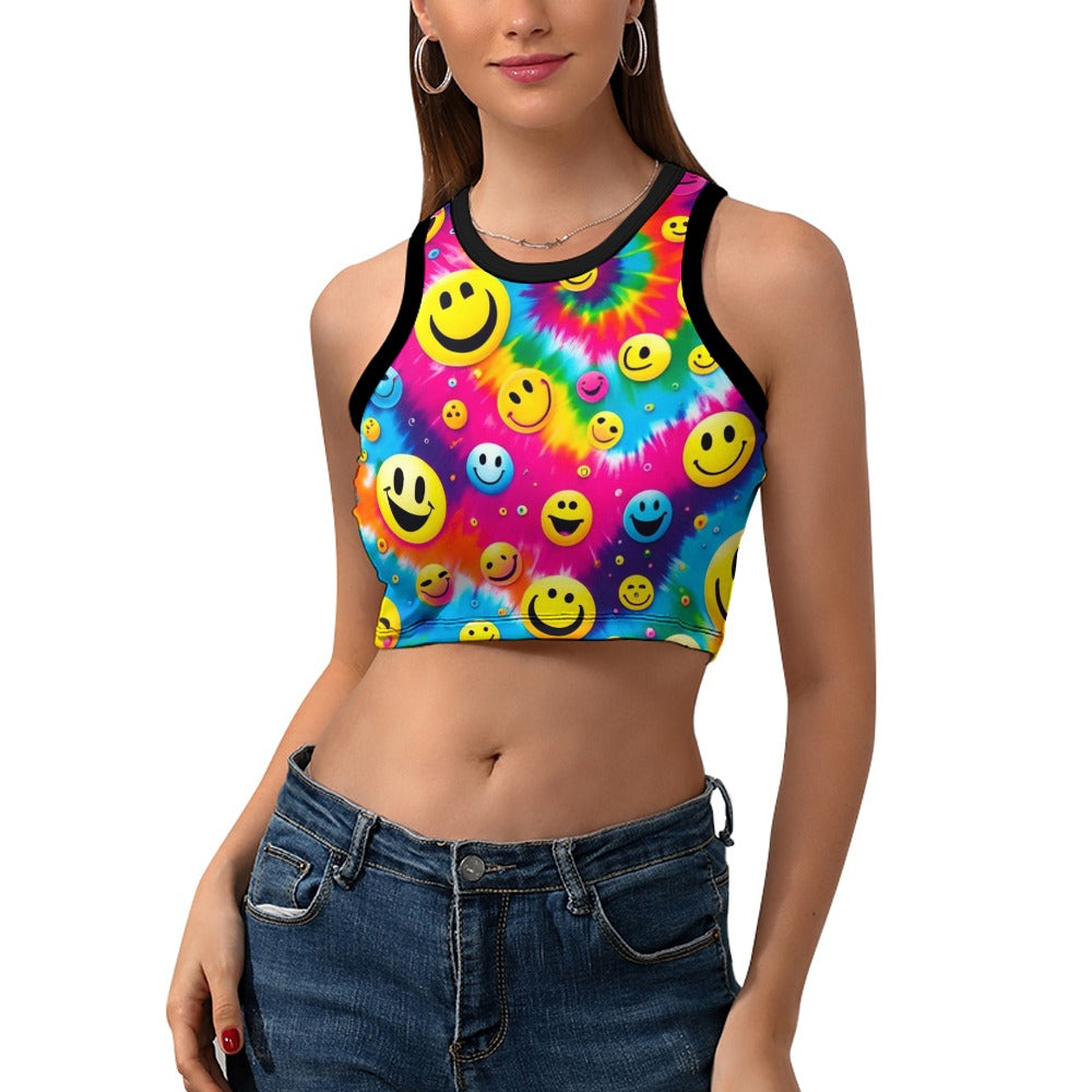 PLUR Smiles Crop Top