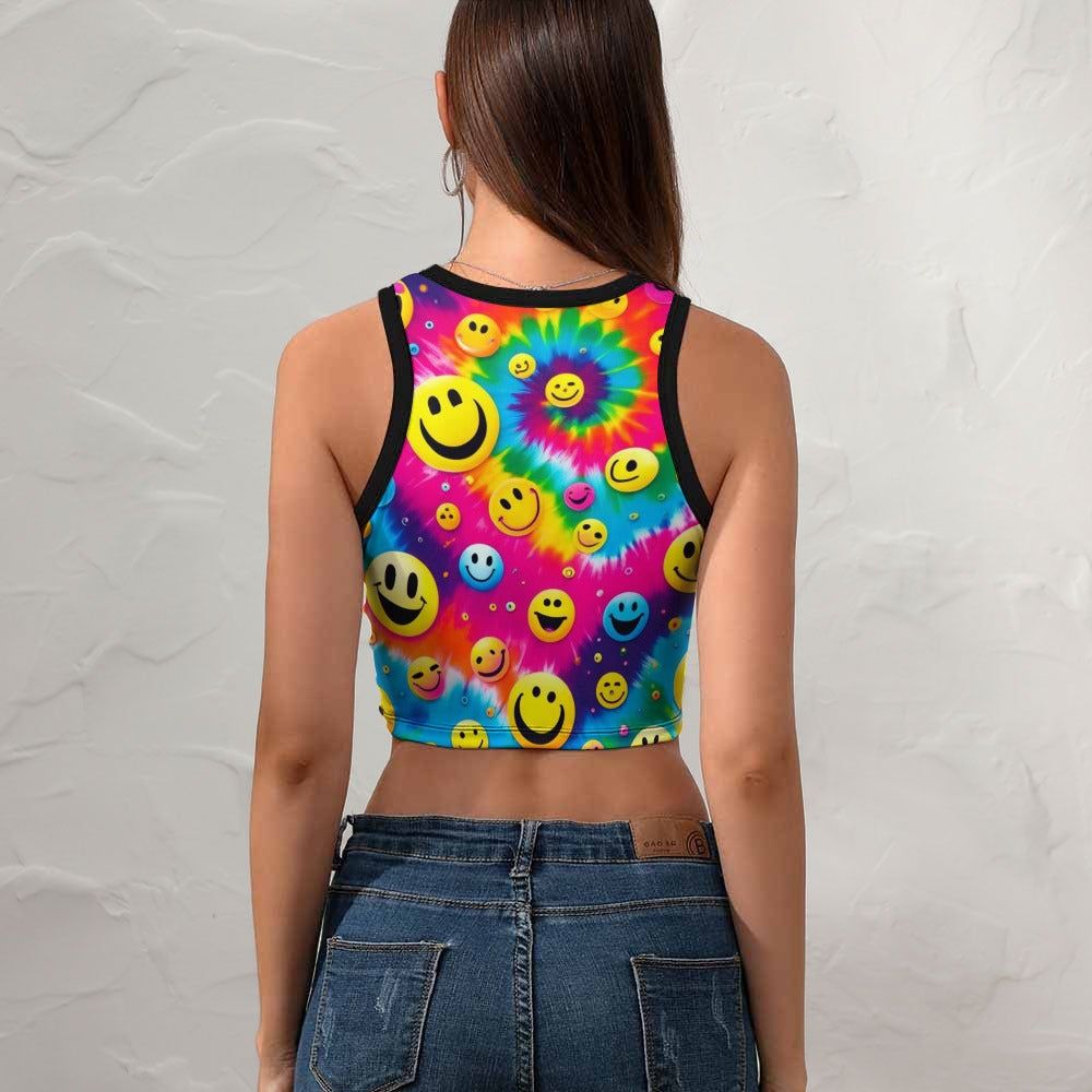 PLUR Smiles Crop Top