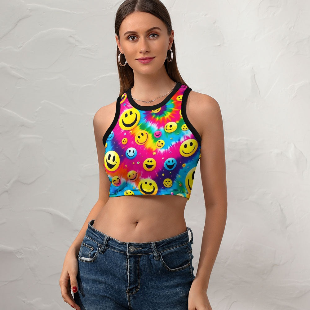 PLUR Smiles Crop Top