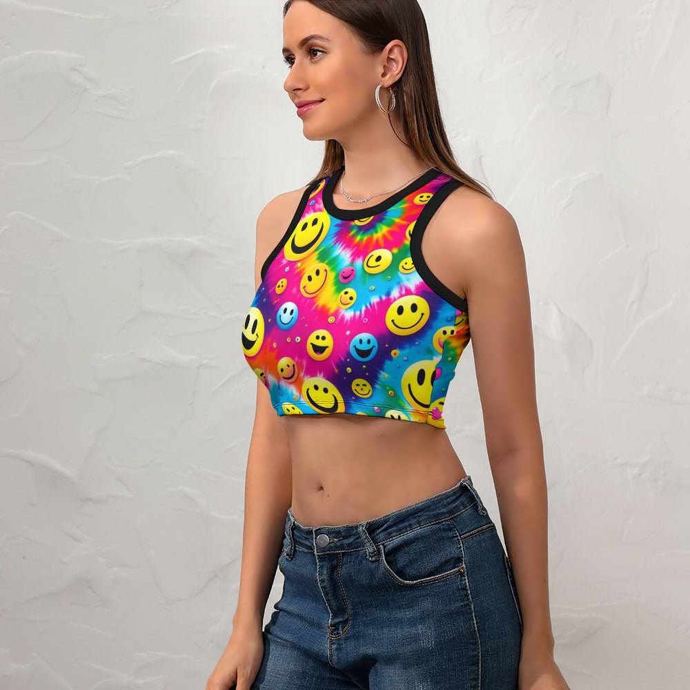 PLUR Smiles Crop Top