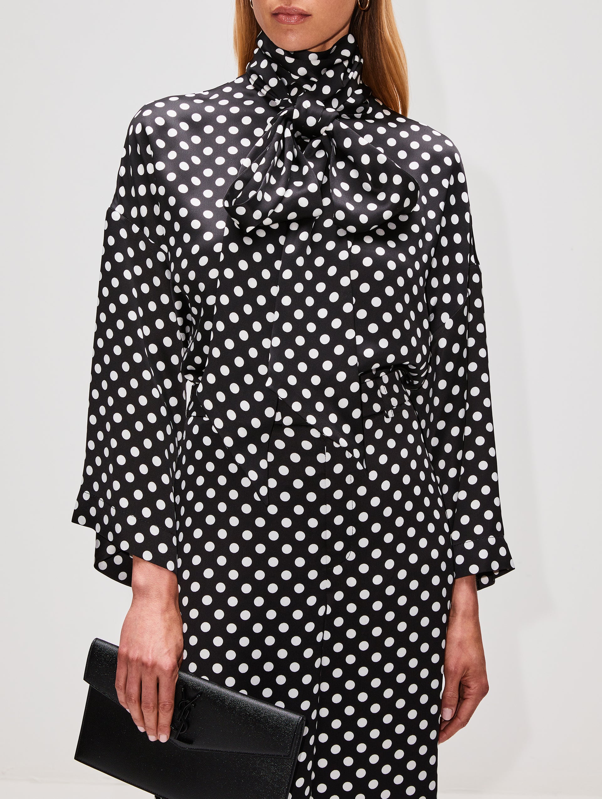 Polka Dot Lavalier Top