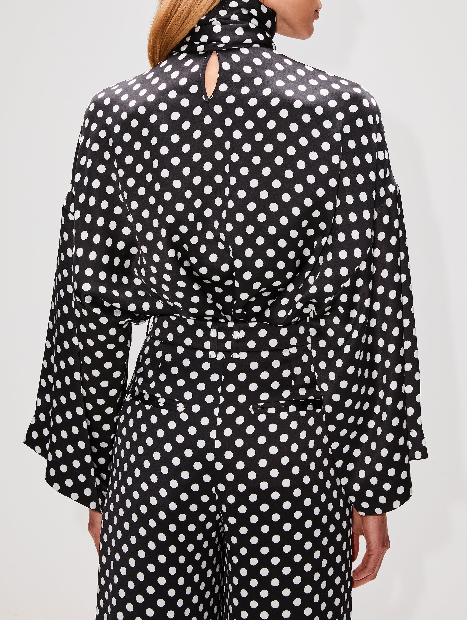 Polka Dot Lavalier Top