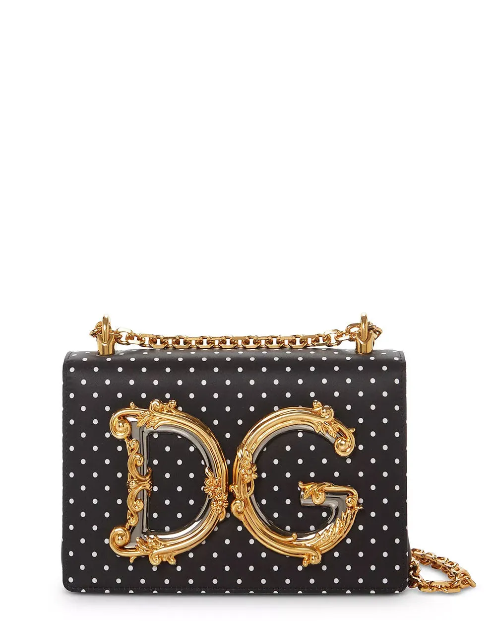 Polka Dot Monogram Shoulder Bag