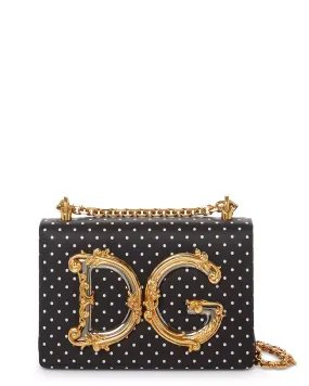 Polka Dot Monogram Shoulder Bag