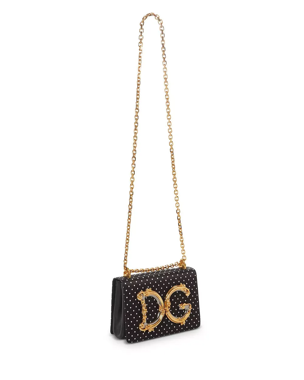 Polka Dot Monogram Shoulder Bag