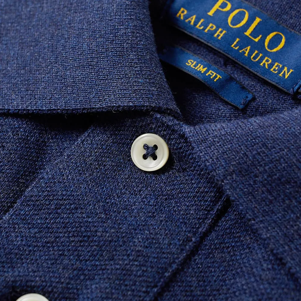 Polo Ralph Lauren Slim Fit Polo Shirt in Navy Heather