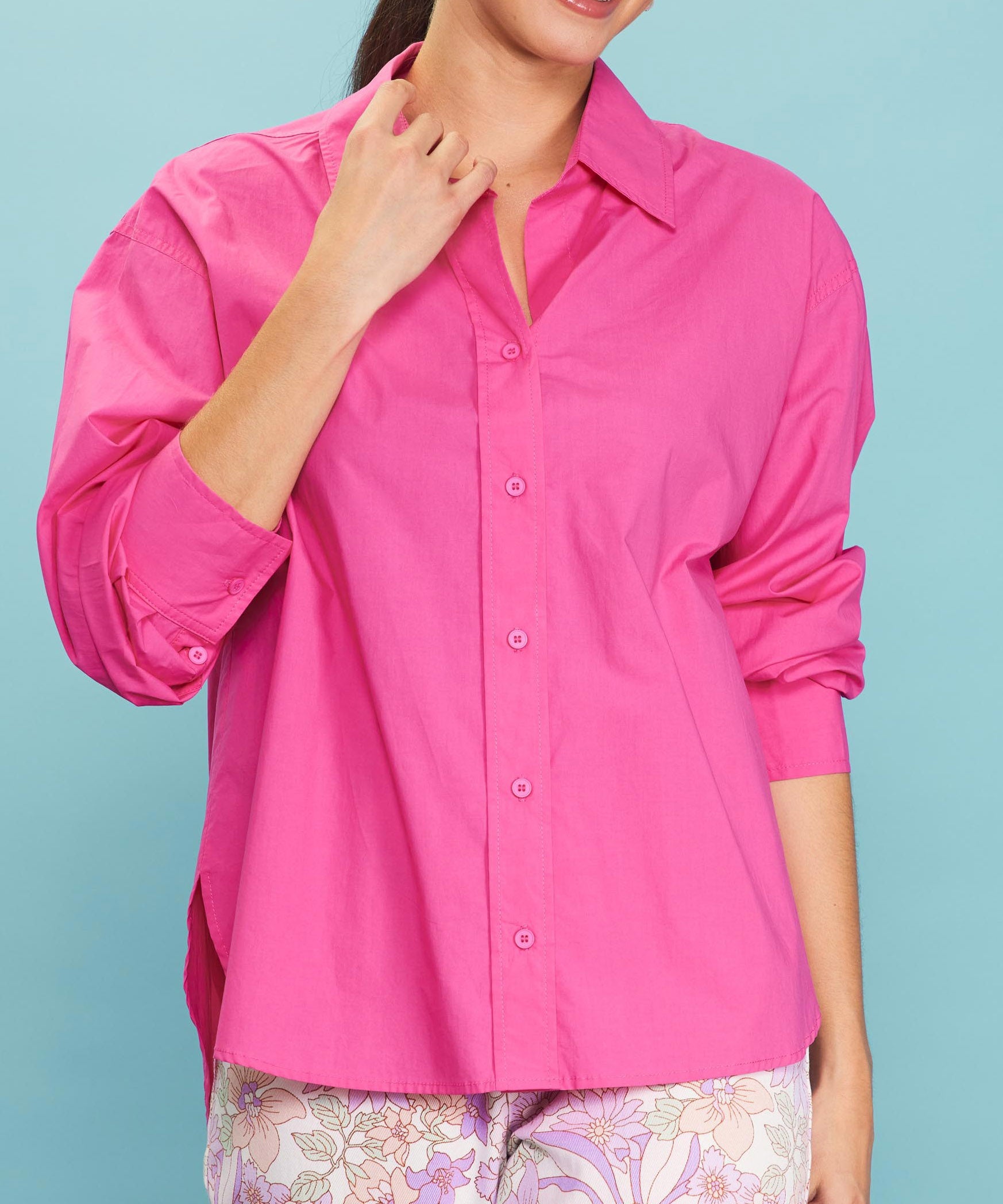 Flamingo Poplin Button Down Shirt.