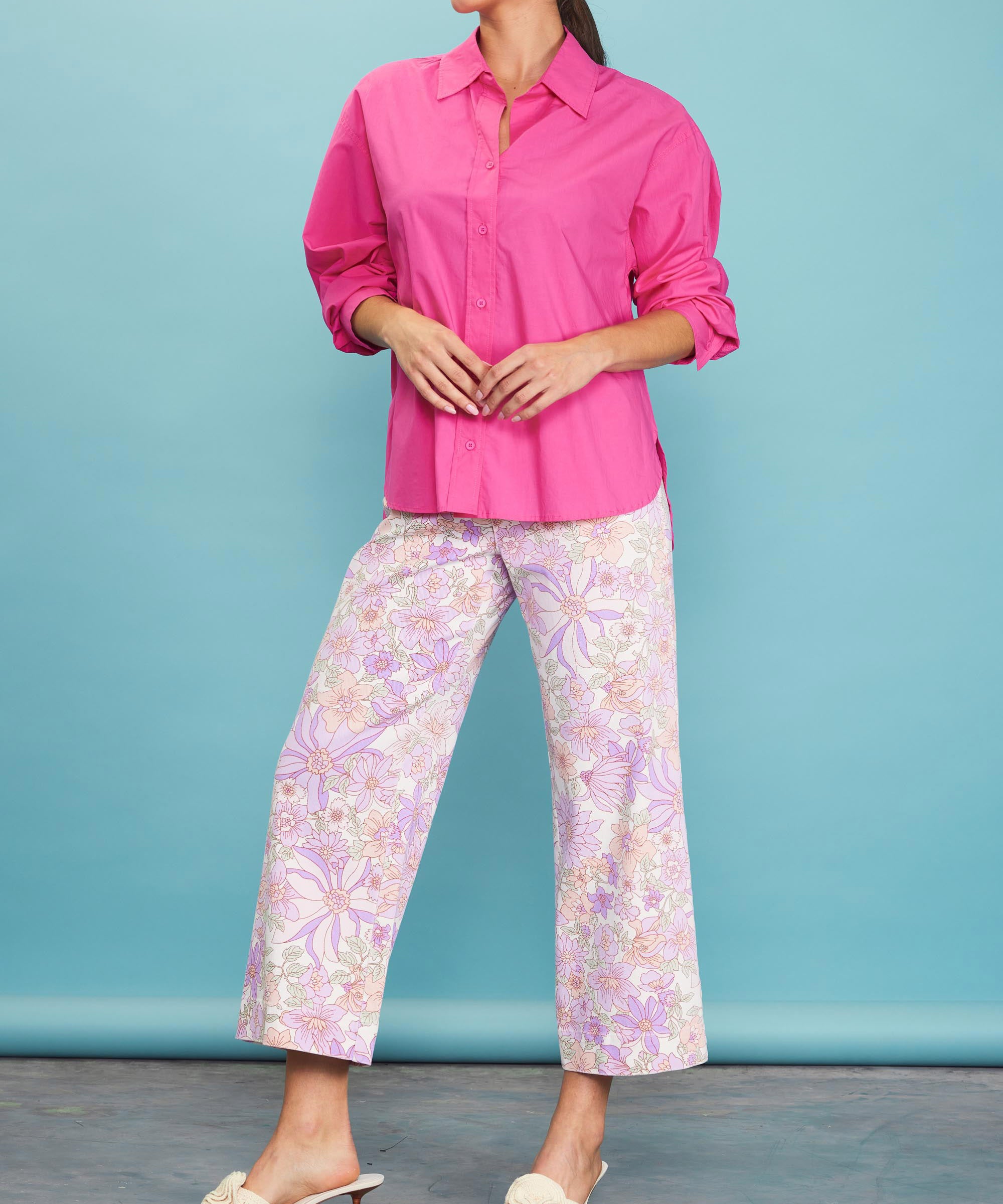 Flamingo Poplin Button Down Shirt.