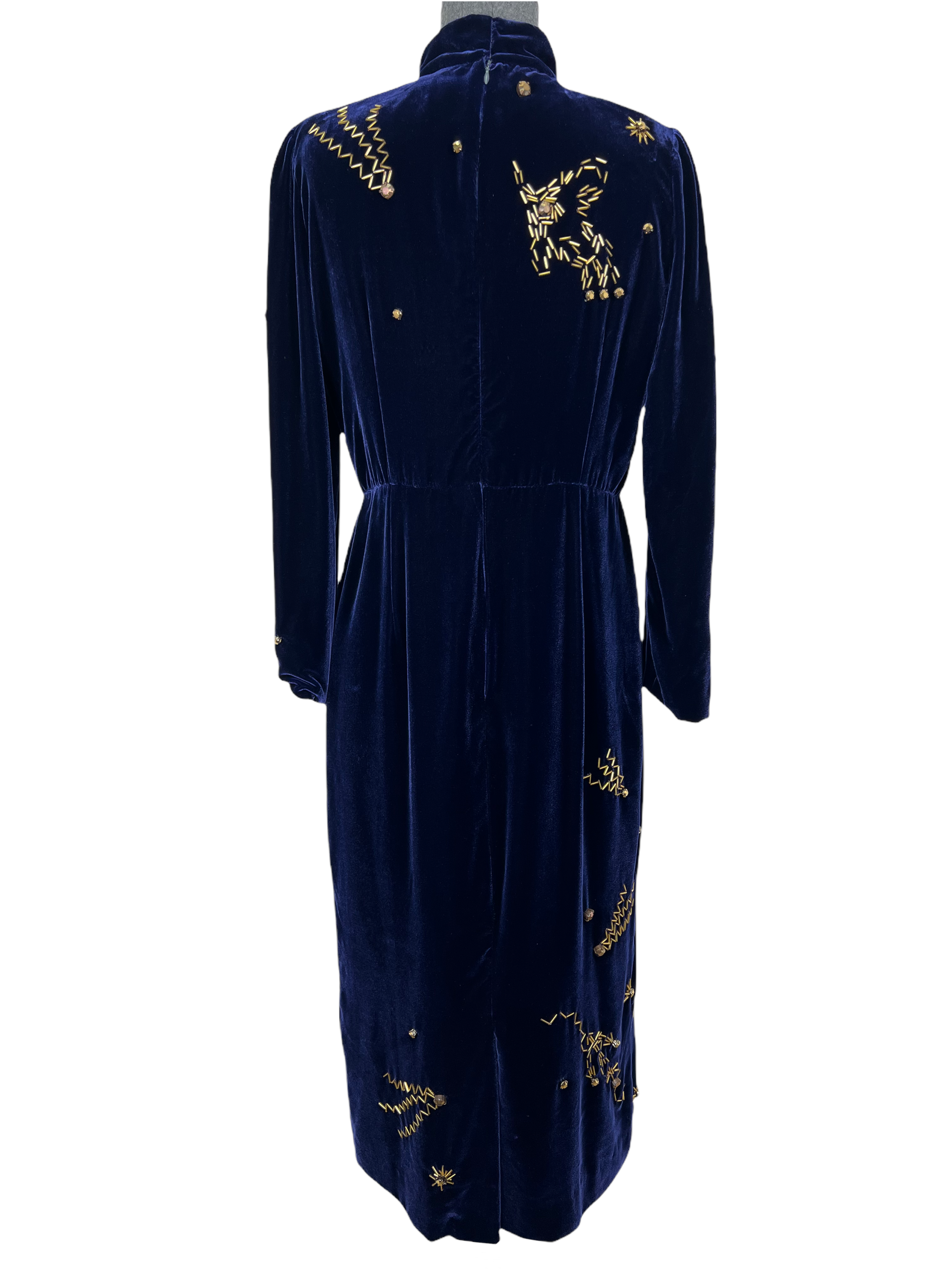 Prada Velvet Midi Dress Size M: Embellished & Available Now!