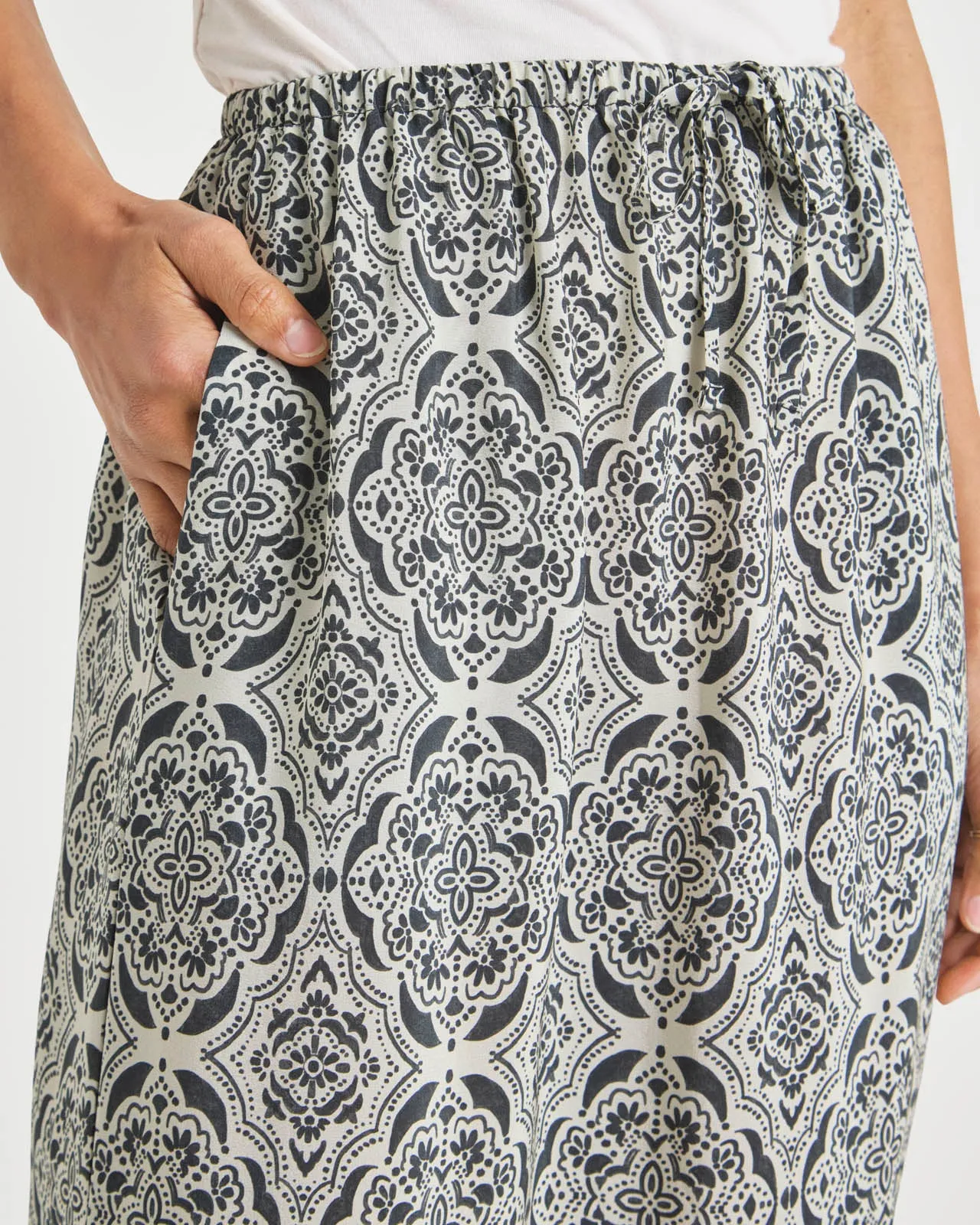 Printed Alessandra Silk Maxi Skirt Offer