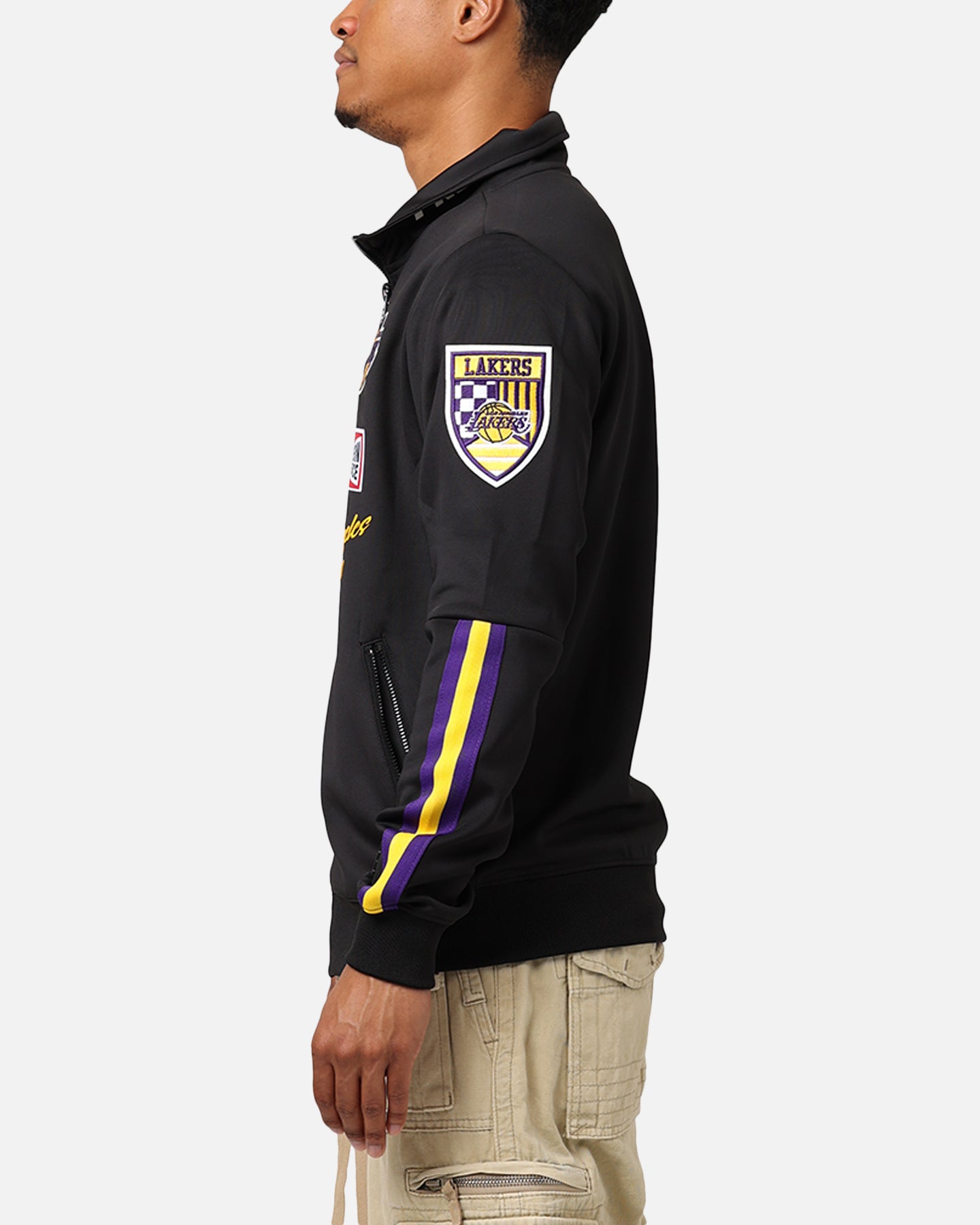 Pro Los Angeles Lakers Fast Lane Track Jacket - Black/Purple.