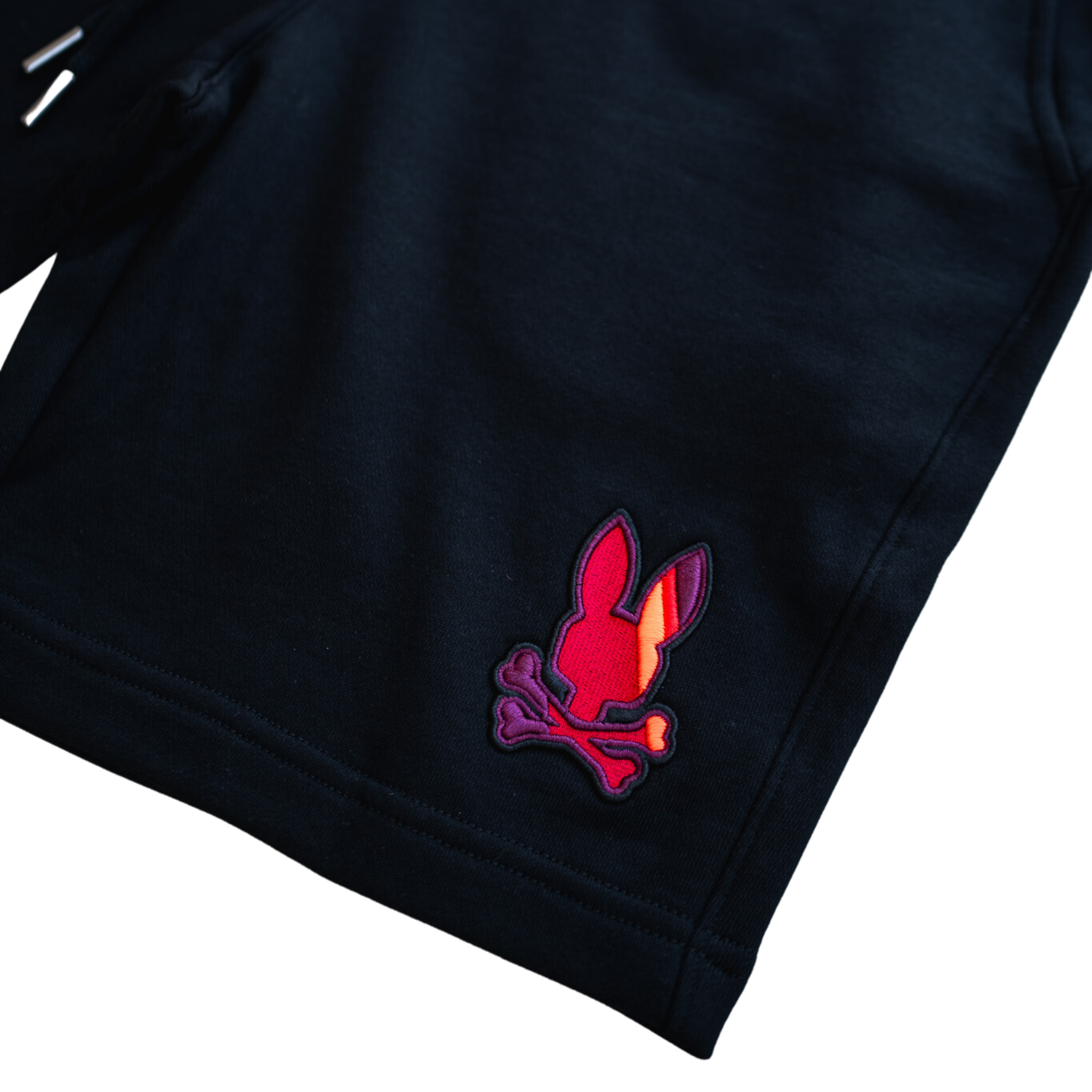 Psycho Bunny Black Embroidered Sweatshorts - Apple Valley - High Quality & Stylish