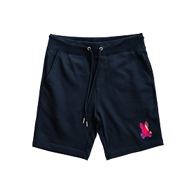 Psycho Bunny Black Embroidered Sweatshorts - Apple Valley - High Quality & Stylish